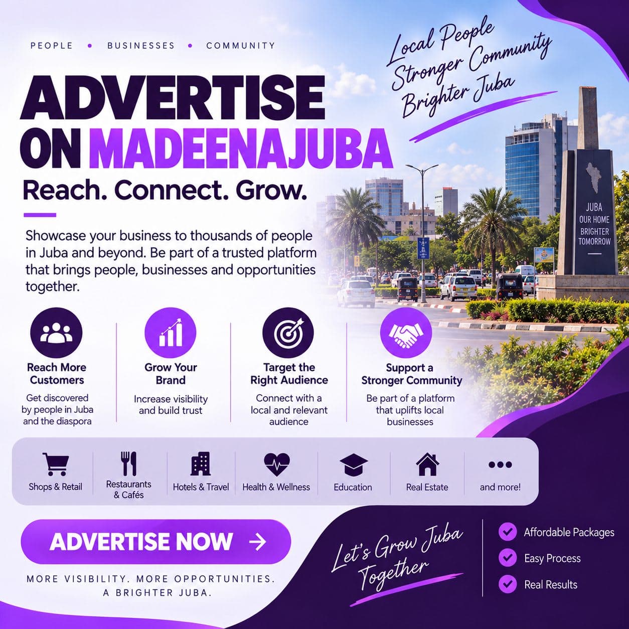 Advertise on MadeenaJuba and Be Seen